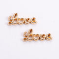 Script Love Word Metal Pendant Charm For Jewelry Making view 6