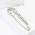 Crystal Safety Pin Brooch In 2 Color Variants For Jackets and Scarves view 3