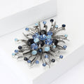 Crystal Firework Flower Brooch in Four Color Arrangements view 3