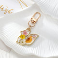 Gold Tone Fox Silhouette Pressed Flower Lobster-Clasp Charms in Four Designs view 2