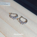 Crystal Hoop and Single Ear Cuffs in Silver and Gold Tone Designs view 4