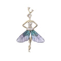 Crystal Fairy Elf Brooch Translucent Wing Skirt Three Colors view 1