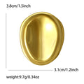 Oval Liquid Metal Brooch In Polished Gold And Silver Tones view 5