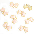 Colorful Enamel Bow Jewelry Components For DIY Earrings And Bracelets Charms view 7