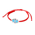 Red Woven Cord Silver Tone Hamsa Evil Eye Adjustable Bracelets view 5
