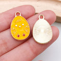 Enamel Zinc Alloy Easter Rabbit Egg Charm Pendant for DIY Earrings and Necklace Making
