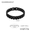 Watch Band Link Bracelets Gold Black Steel Two-Tone view 7