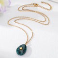 Gold Tone Faceted Stone Style Symbol Pendant Necklaces in Eleven Designs view 2