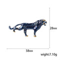 Striped Enamel Tiger Brooch A Long Striped Walking Tiger In Glossy Enamel view 5