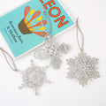 Rhinestone Metal Snowflake Christmas Tree Hanging Ornaments view 3