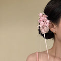 Chiffon Flower Duckbill Clip Rhinestone Ribbon Two Styles view 4