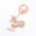 Rhinestone Rooster Metal Keychain Enamel Zodiac Bird Charm view 3