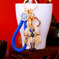 Crystal Fortune Lobster Keychains with Cords and Loose Braided Loops view 3