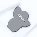 Wide Brim Black Hat Woman Brooch in Two Hair Colors view 4
