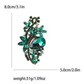 Large Crystal Leaf Swirl Brooch in Ten Colors for Jackets Scarves and Lapels view 11