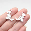 Antique Silver Dinosaur Charms in Five Designs for Jewelry Making view 5