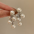 Clustered Pearl Statement Stud Earrings Statement Jewelry view 2