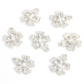 Rhinestone Five Petal Flower Charms in Gold and Silver Tones view 6