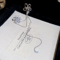 Silver Tone Star and Crystal Chain Ear Cuff Metal Tone Jewelry view 6