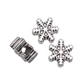 Snowflake Large Hole Beads in 1 Metal Finish for Jewelry Making view 3