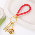 Mini Bowl Spoon Chopsticks Keychain Gold Silver Cord Options view 8