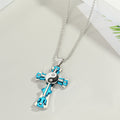Stainless Steel Yin Yang Cross Pendant Necklaces in Two Colors view 4