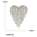 Crystal Heart Fringe Brooch in Six Jeweled Color Finishes view 10
