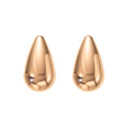 Gold and Silver Mirror Teardrop Statement Stud Earrings view 5