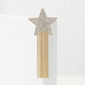Crystal Star Chain Tassel Brooch Gold Silver Shooting Star view 2