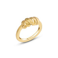 Gold And Steel Twisted Geometric Band Rings Multi Size view 5