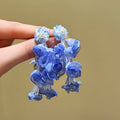 Colorful Sculpted Flower Tassel Statement Stud Earrings view 8