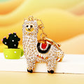 Jeweled Alpaca Keychains in Three Colors with Braided and Plain Loops view 4