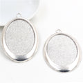 Oval Pendant Bezel Settings in Five Dark and Metallic Finishes view 4