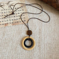 Brown Cord Pendant Necklaces in Six Natural Shapes view 6