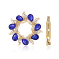 Circular Crystal Scarf Brooch in Four Colors for Jackets, Coats, and Scarves view 2