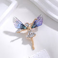 Gold Tone Silver Tone Dragonfly Crystal Three Designs Metal Brooch Pin view 5