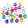 Multicolor Faceted Acrylic Round Cabochons in a Random Mix view 4