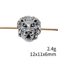 Antique Silver Lion Face Shaped Metal Spacer Bead for Jewelry view 3