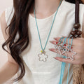Blue Cord Outline Pendant Necklaces in Three Shapes view 1