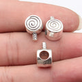 14x9.9x8.3mm 2.9g Antique Silver Zinc Alloy Lollipop Large Hole Beads for DIY Bracelet Jewelry Making