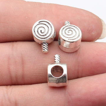 Spiral Lollipop Large Hole Bead for Jewelry Making