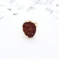 Gold Tone Irregular Druzy Adjustable Open Rings in Two Colors view 2