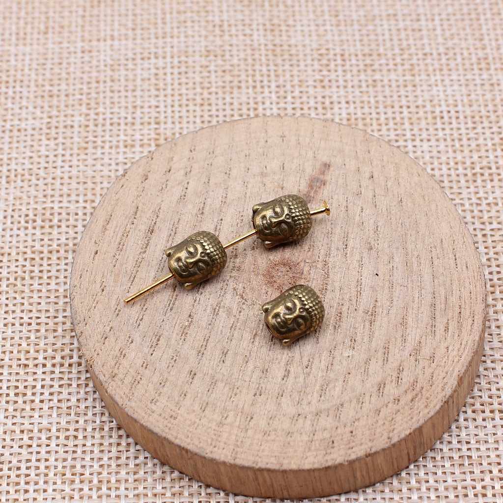 8.9x7.3x7mm 1.4g Multicolor Zinc Alloy Buddha Head Loose Metal Beads for Bracelet Jewelry Making