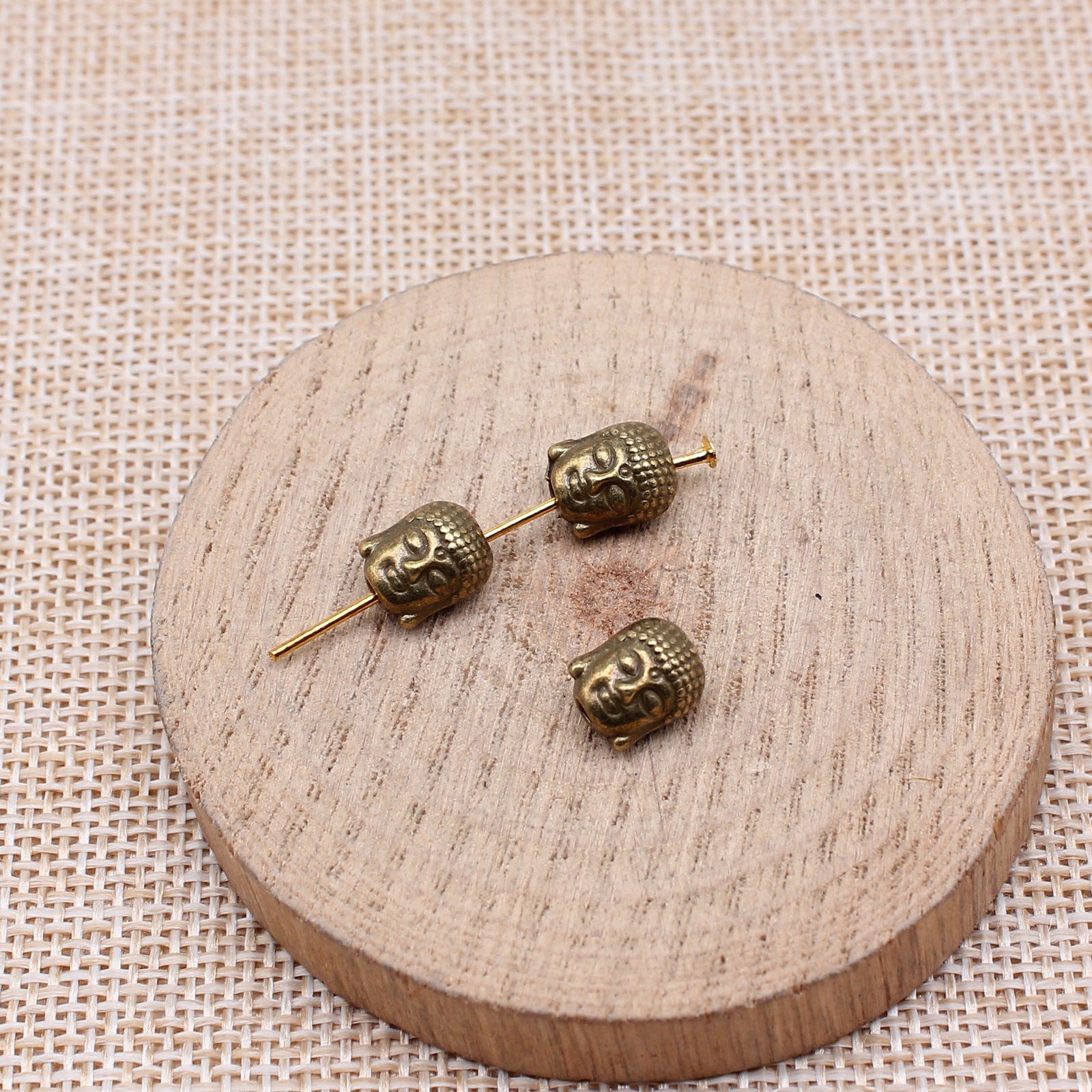 8.9x7.3x7mm 1.4g Multicolor Zinc Alloy Buddha Head Loose Metal Beads for Bracelet Jewelry Making