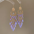 Beaded Chandelier Hook Earrings in Five Color Options view 9