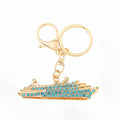 Rhinestone Cruise Ship Keychain Gold Metal Charm Four Colors view 5