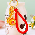 Golden Rice Bowl, Chopsticks and Spoon Keychains with Braided Wrist Loops view 7