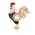 Gold Tone Silver Tone Bird Enamel Metal Brooch Pin view 1
