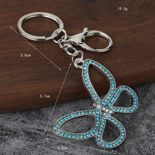 Butterfly Metal Keychain Purse Charm Gift for Car Keys