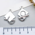 Zinc Alloy School Bag Ruler Stationery Charm Pendant for Bracelets Necklaces and Earrings
